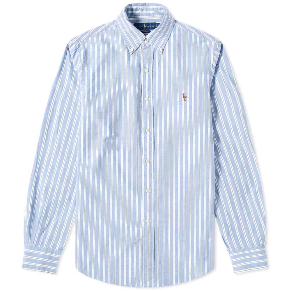 Men's Polo Ralph Lauren Oxford blue and white striped